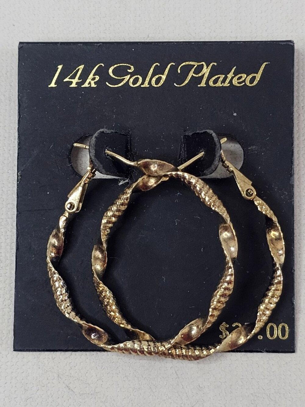 Twist Hoop Earrings 14K Gold Plated Pierced Textured Kohl's Jewelry